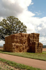 Stack of hay bales